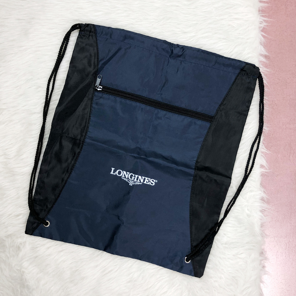 Longines Watch Draw String Bag With Zipper Pocket - image 1